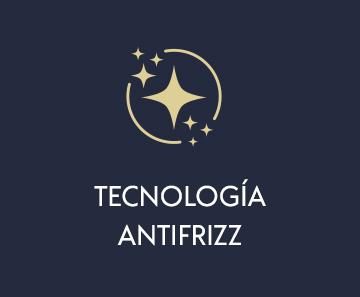 Ícono de estrellas para tecnología antifrizz