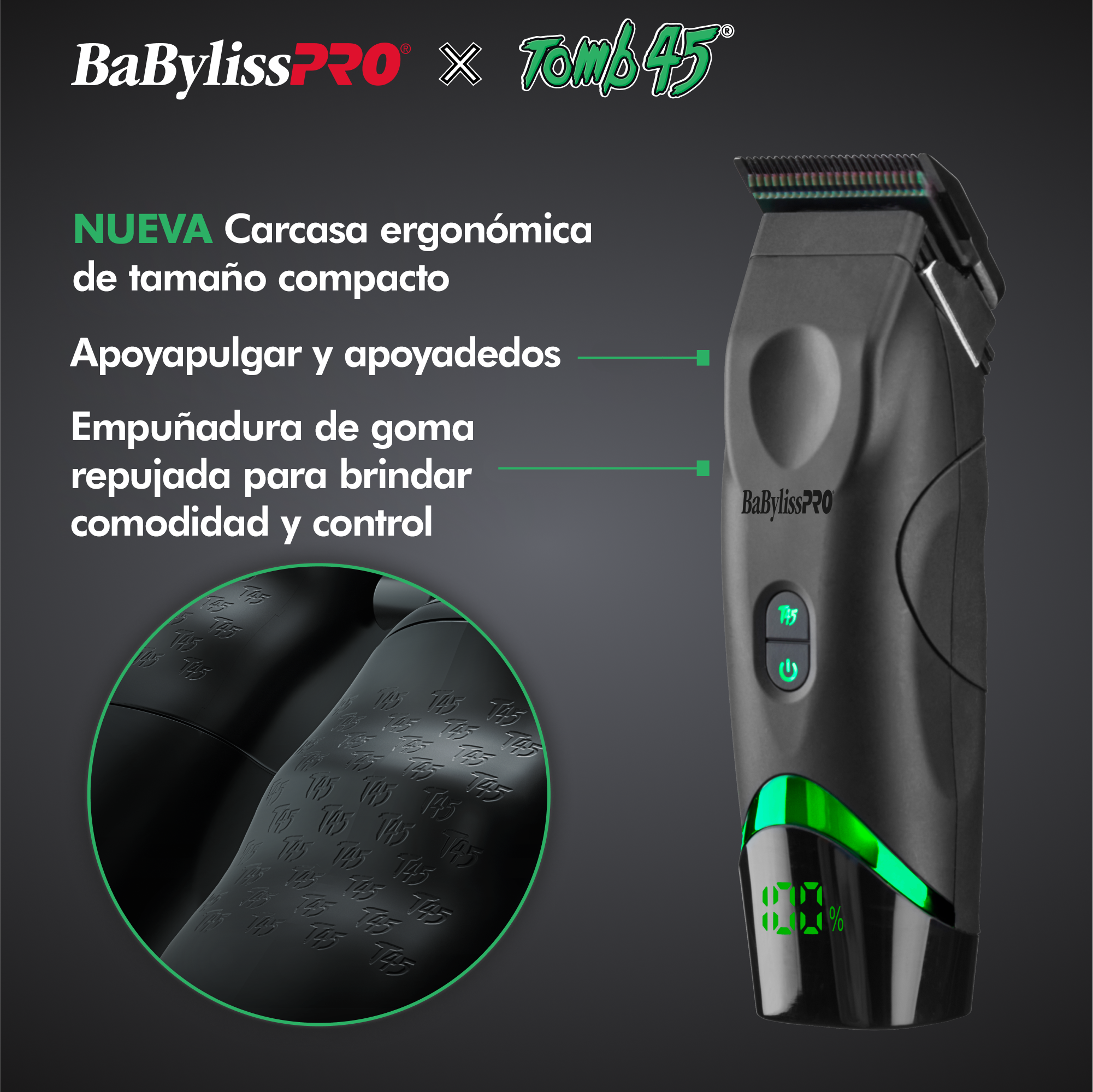 Cortadora de cabello de carga inalámbrica BaBylissPRO® x Tomb45®
