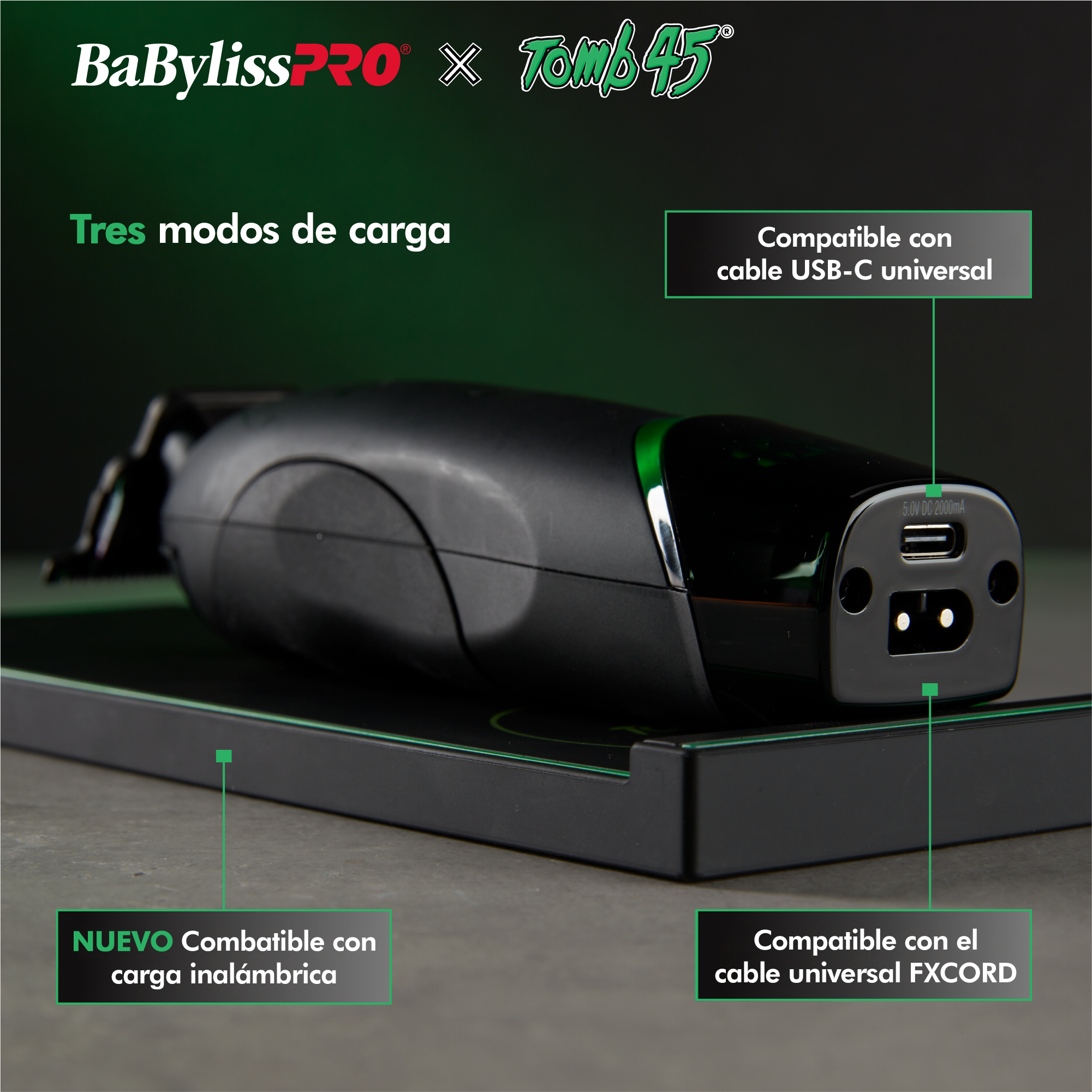 Recortadora de carga inalámbrica BaBylissPRO® x Tomb45®