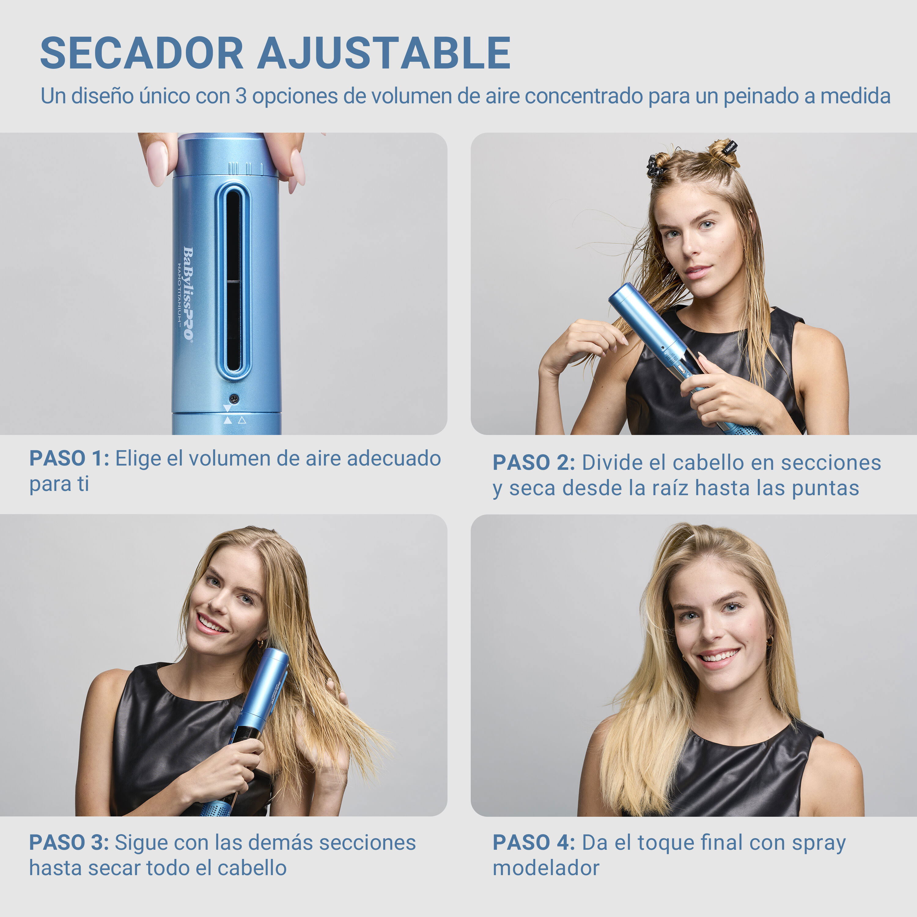 Peinado Alisado De Pelo Con Secador Peinado Con Secadora Cabello