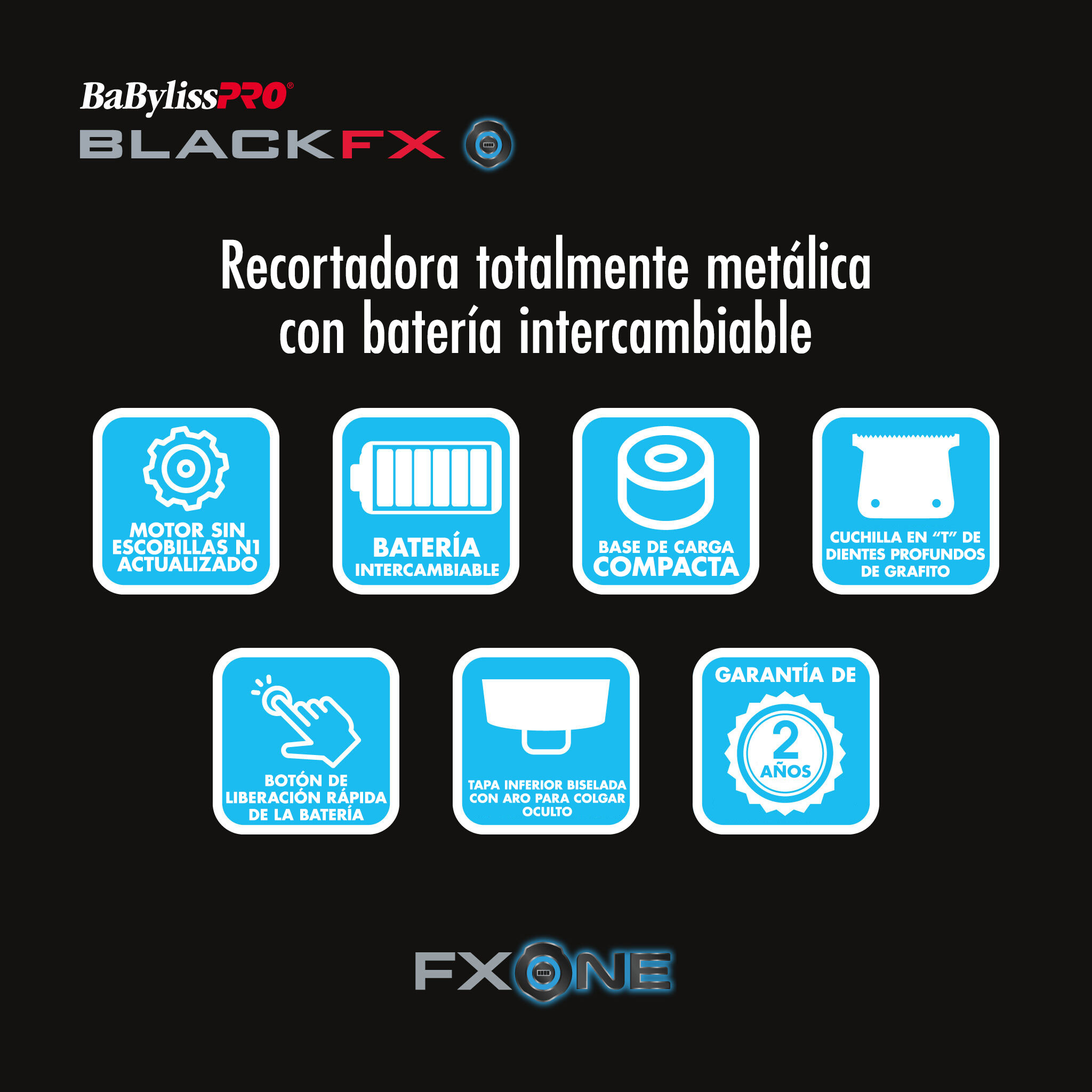 Recortadora BaBylissPRO® FXONE™ BLACKFX