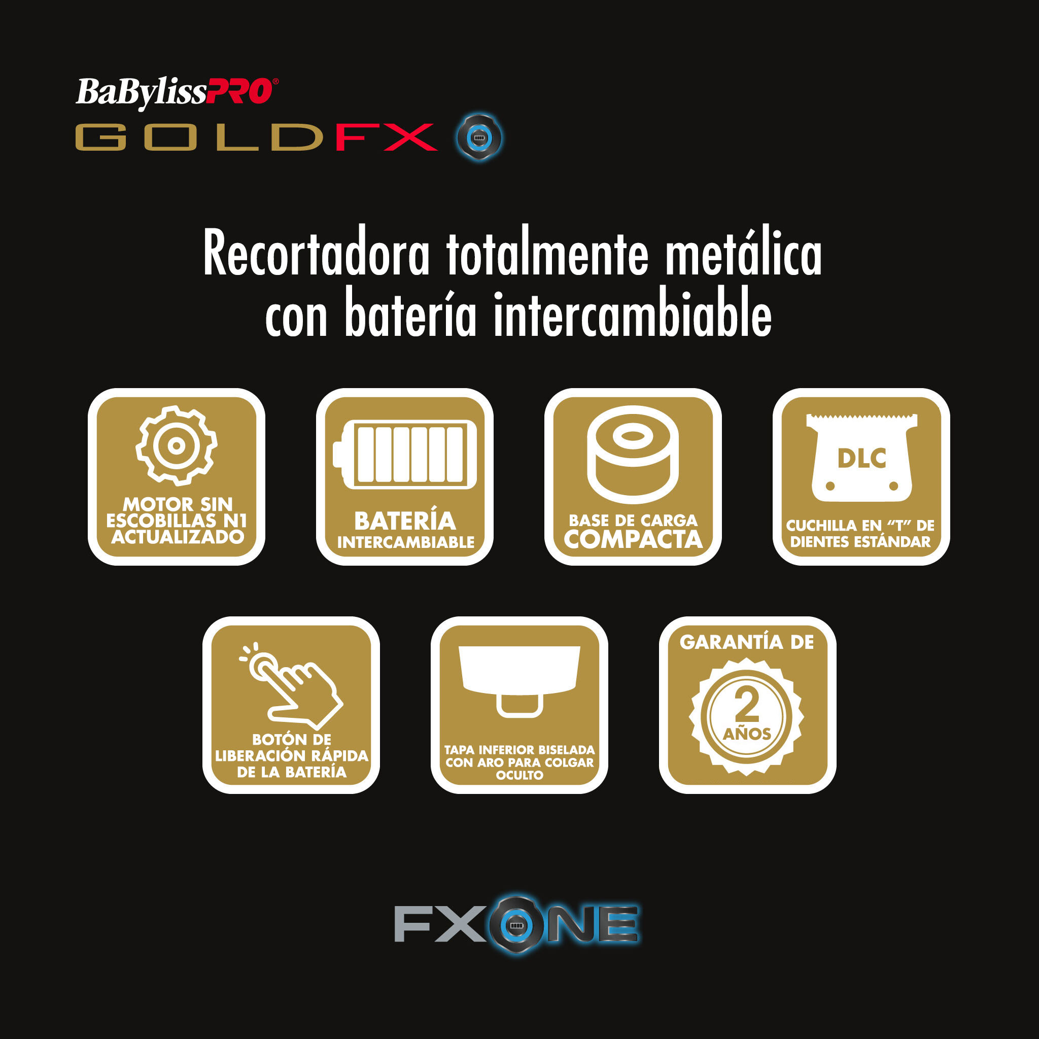 Recortadora BaBylissPRO® FXONE™ GOLDFX