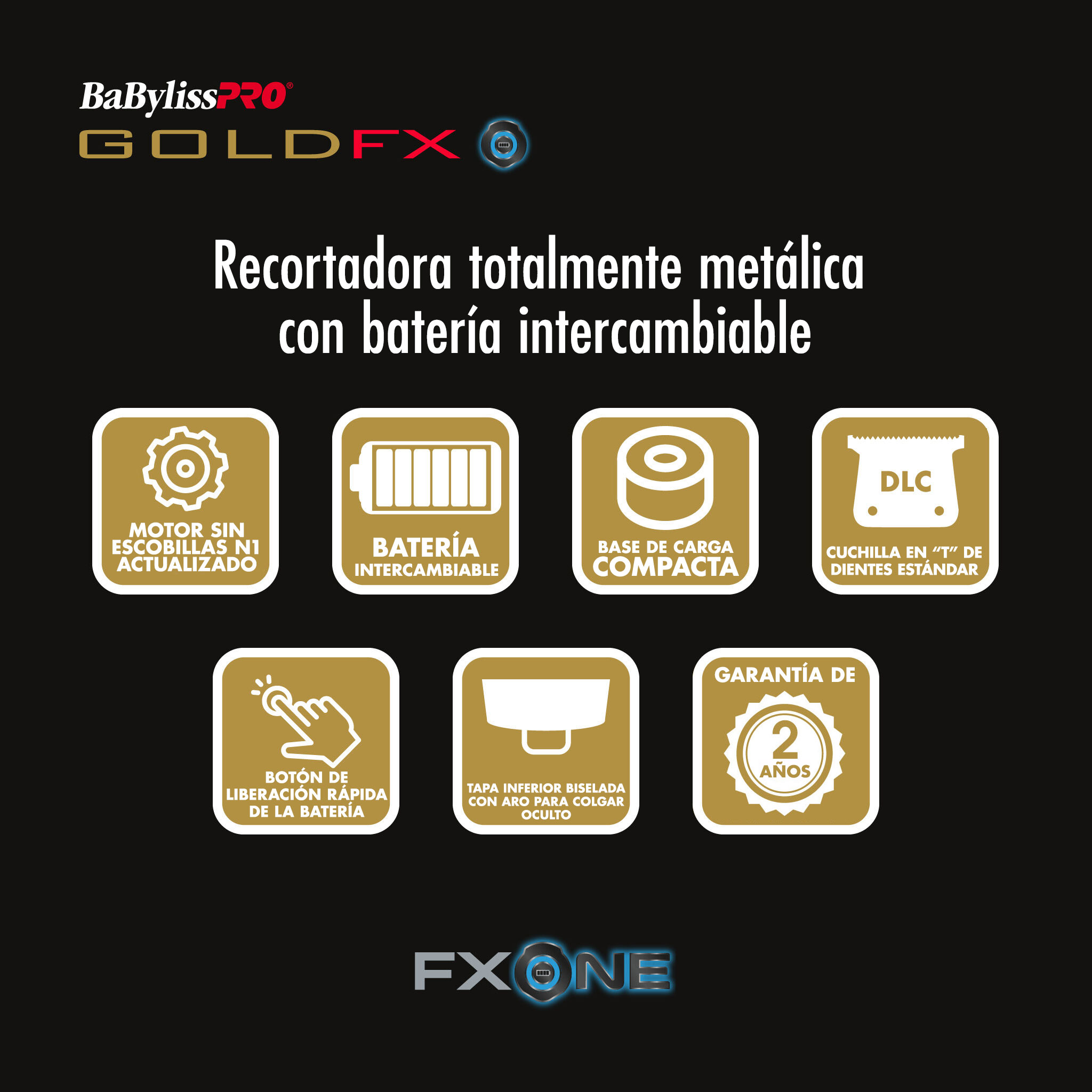Recortadora FXONE GoldFX de BaBylissPRO®
