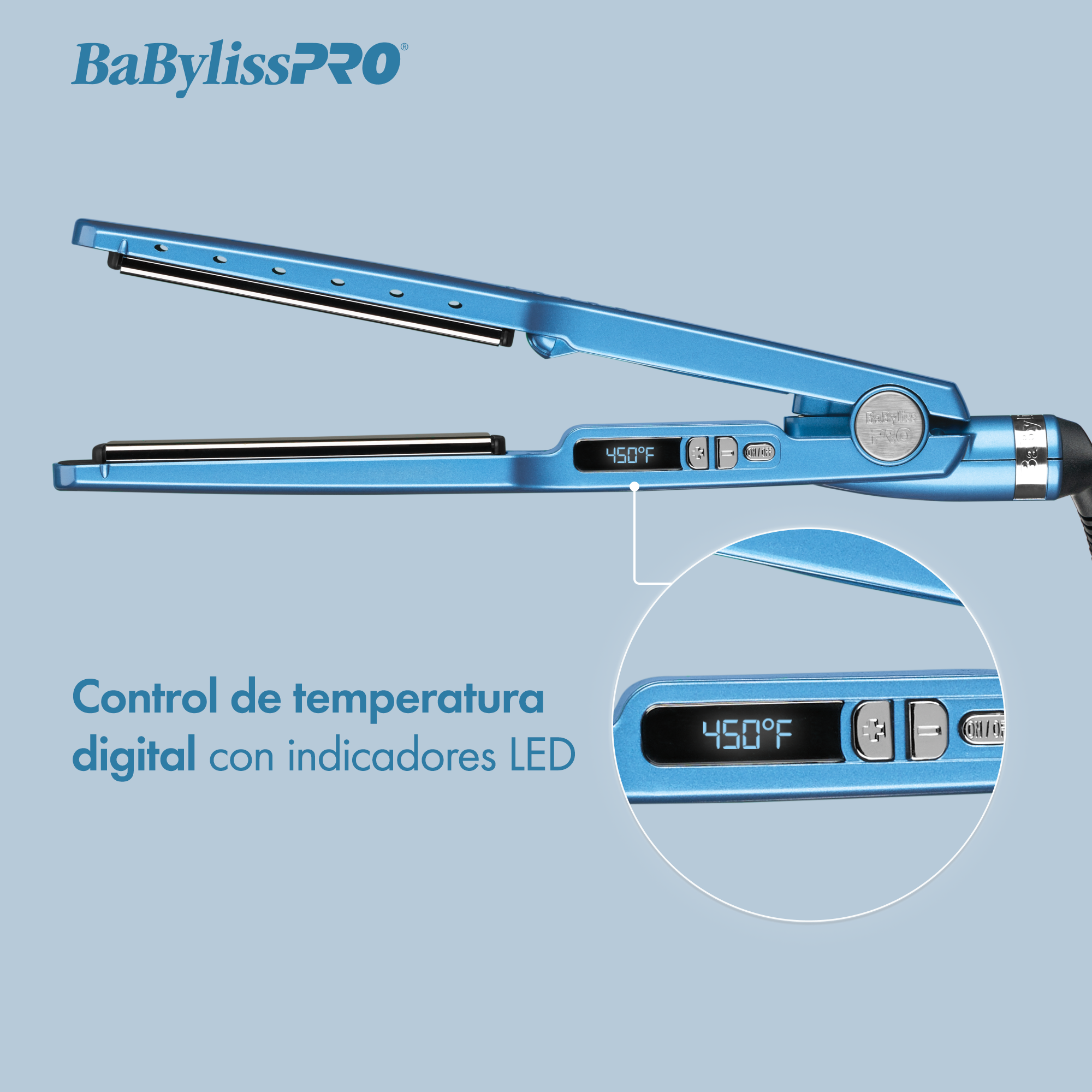 Plancha alisadora iónica de 1¾ in BaBylissPRO® Nano Titanium™