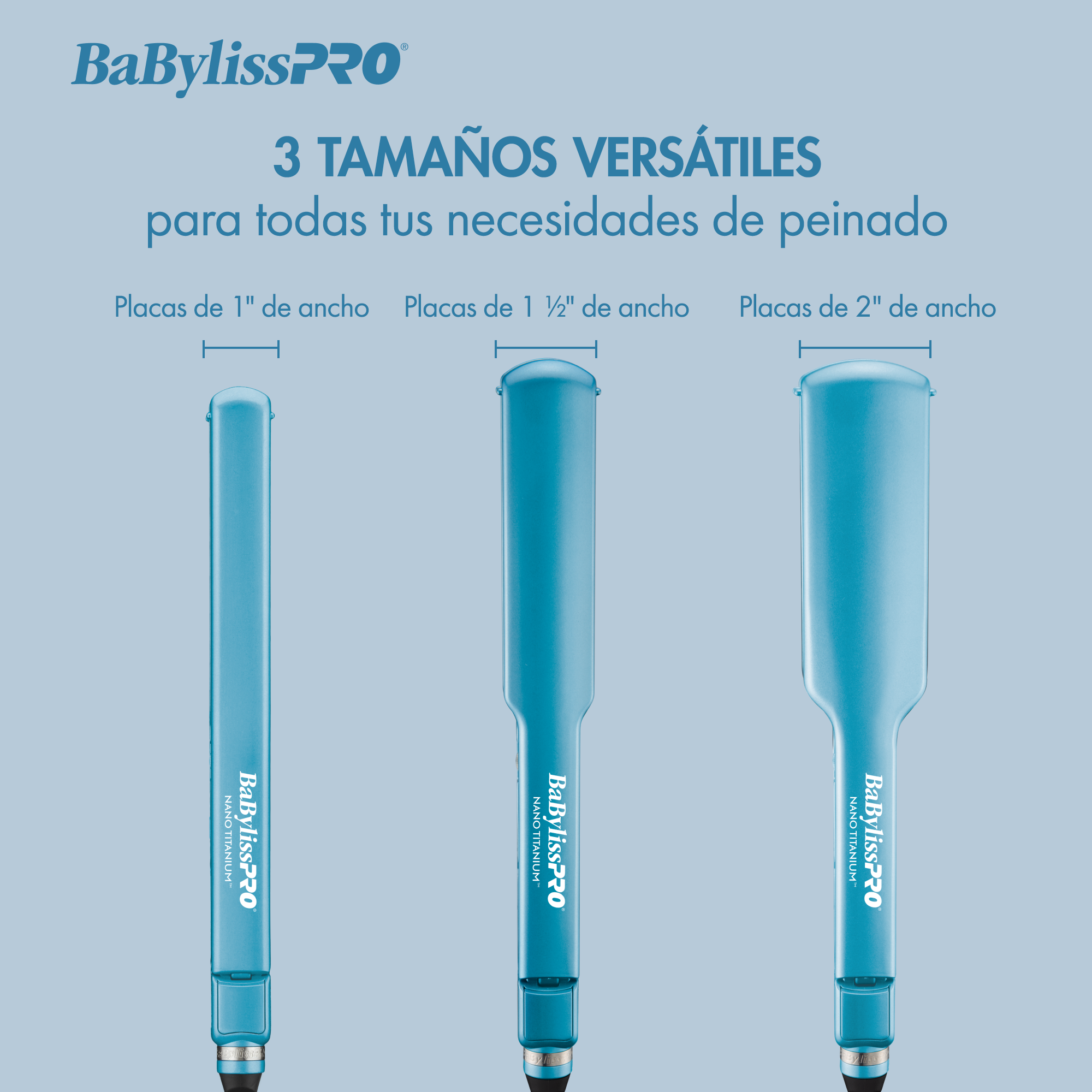 Plancha alisadora ultradelgada de 1 in BaBylissPRO® Nano Titanium™