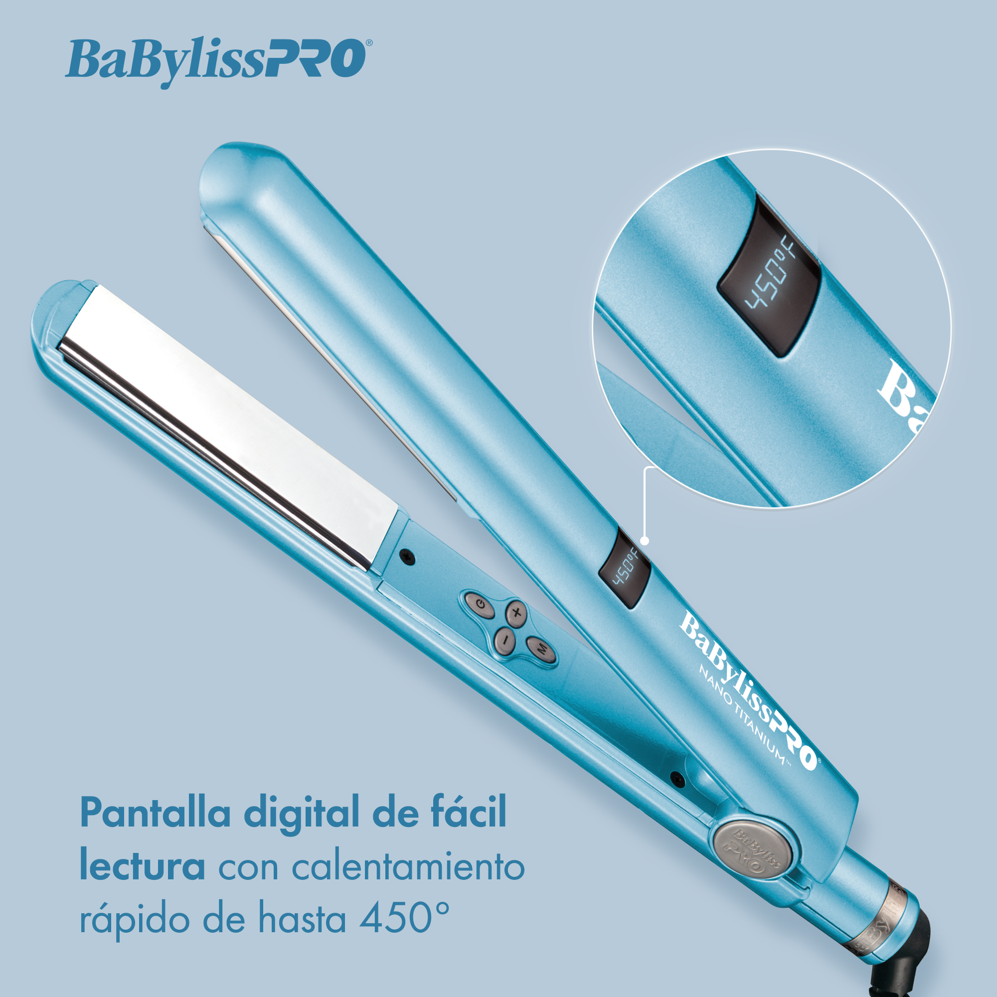 Plancha alisadora digital de 1 in BaBylissPRO® Nano Titanium™