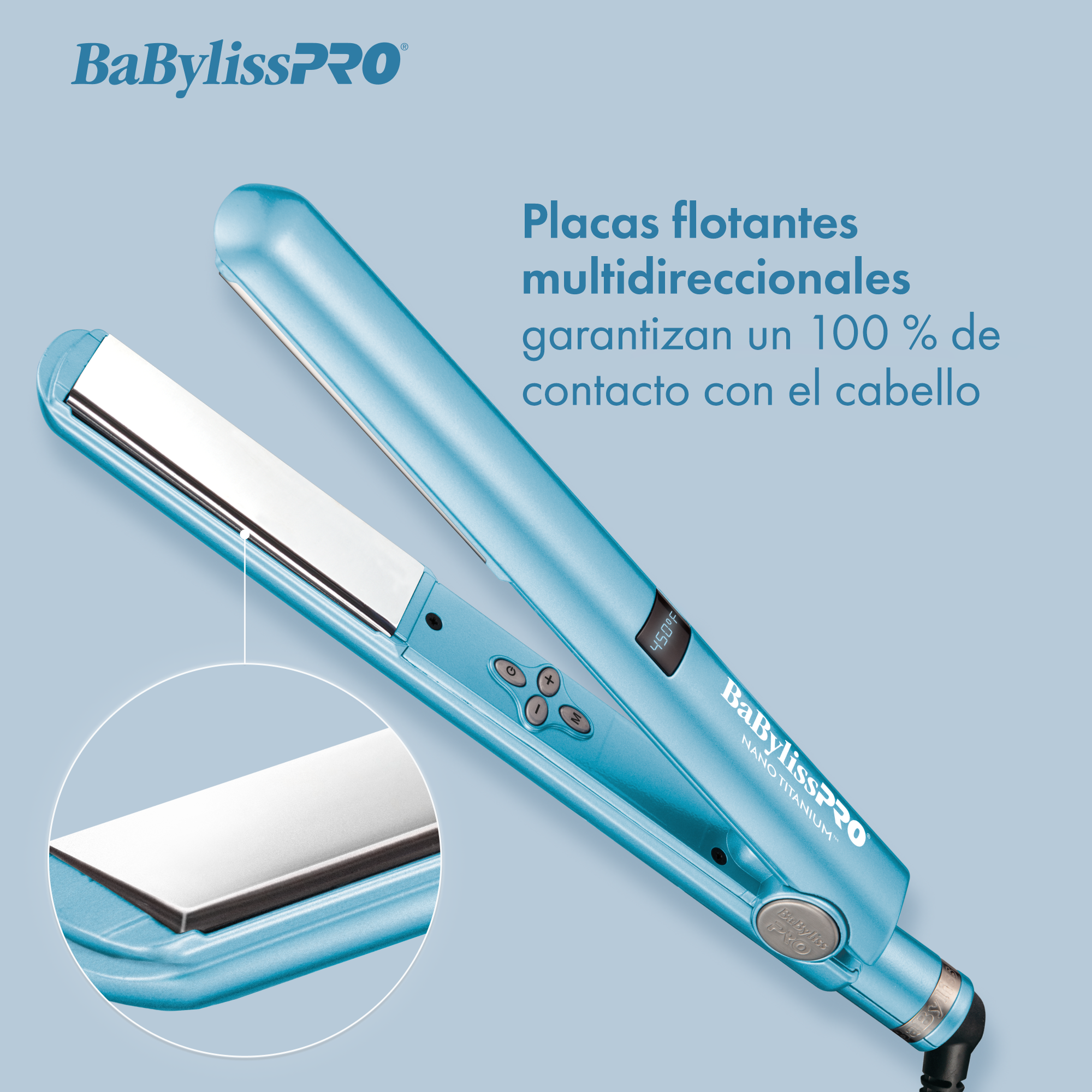 Plancha alisadora digital de 1 in BaBylissPRO® Nano Titanium™