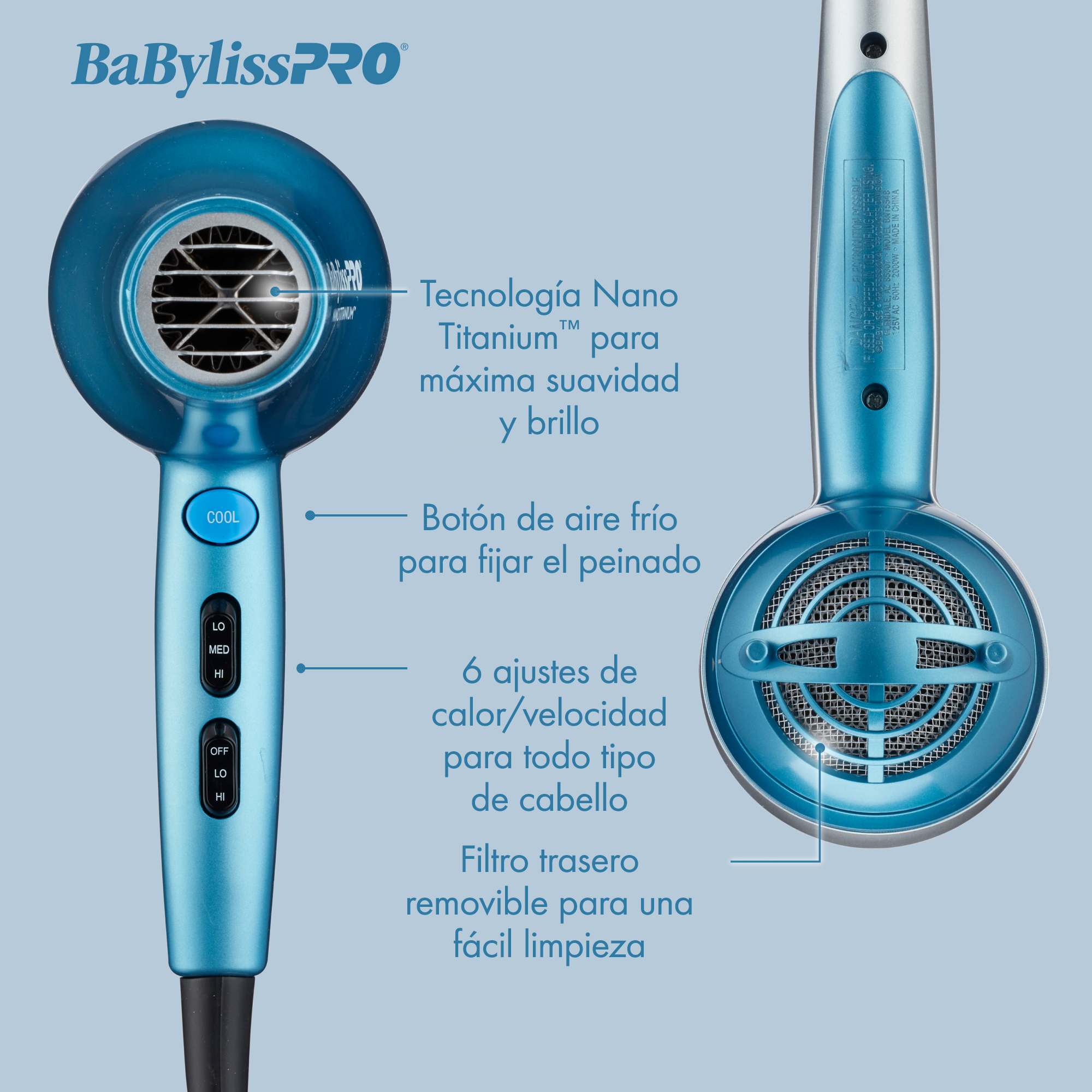 Secador BaBylissPRO® Nano Titanium™