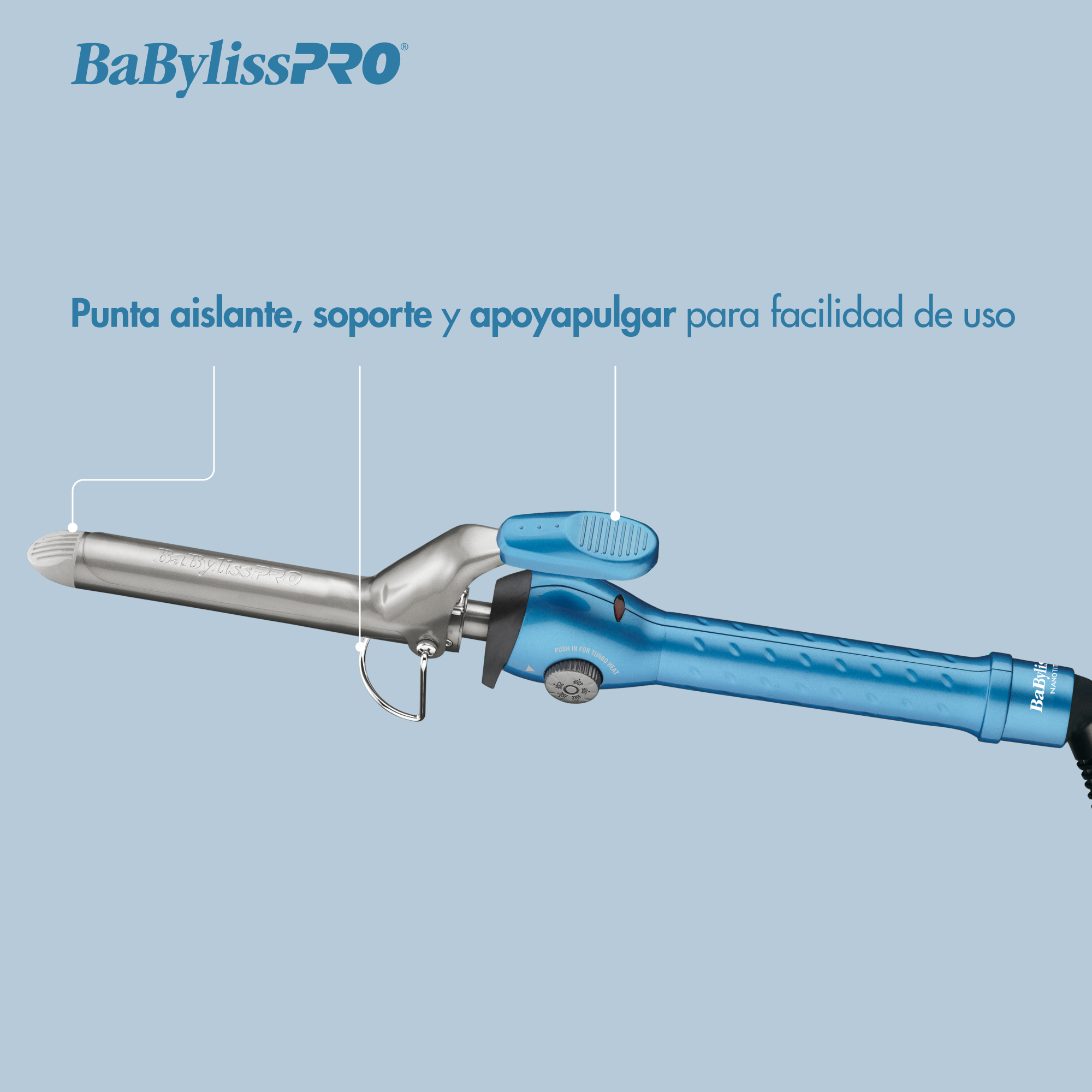 Tenaza de resorte de 1 in BaBylissPRO® Nano Titanium™