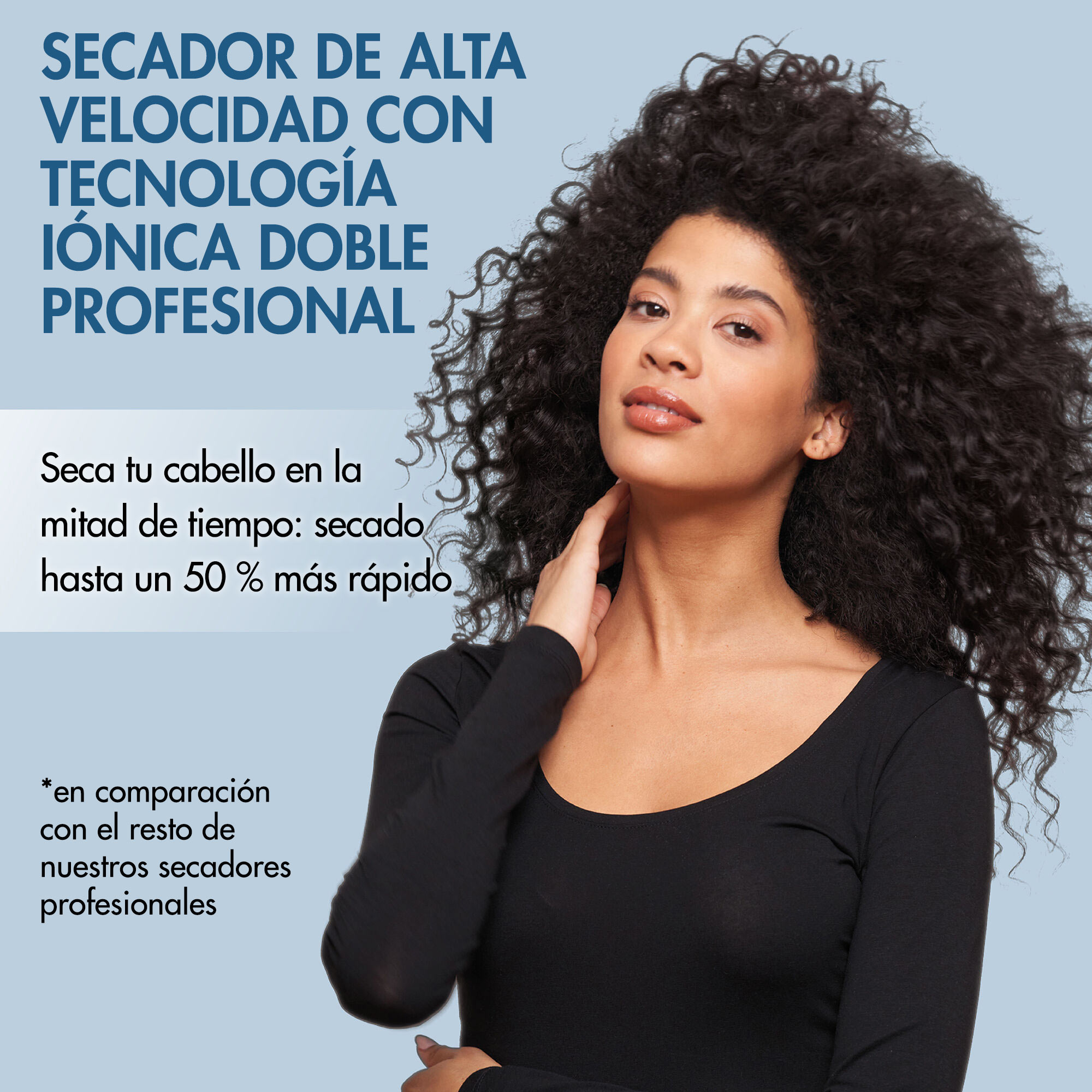 Secador profesional de alta velocidad con tecnología iónica doble BaBylissPRO® Nano Titanium™