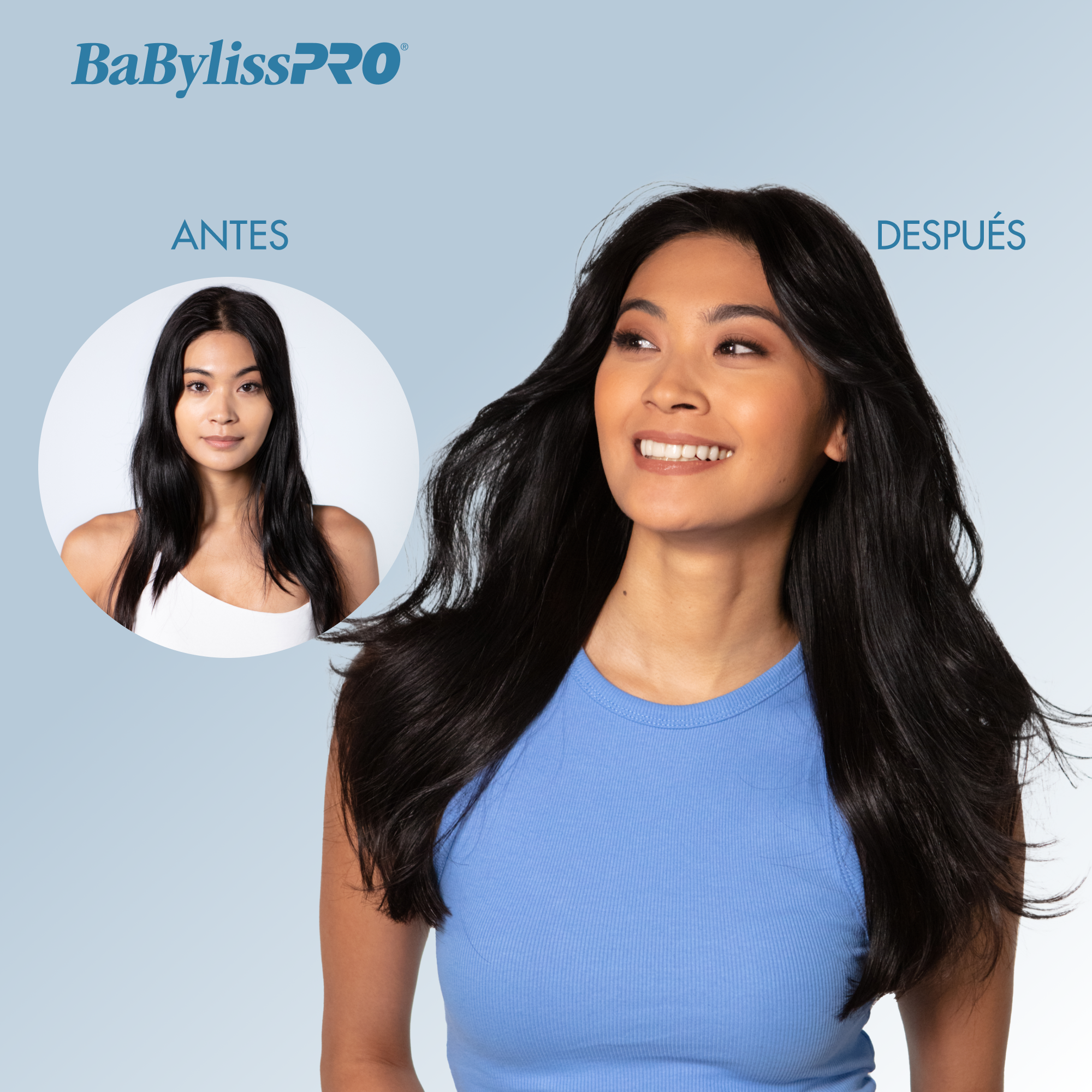 Secador profesional de alta velocidad con tecnología iónica doble BaBylissPRO® Nano Titanium™