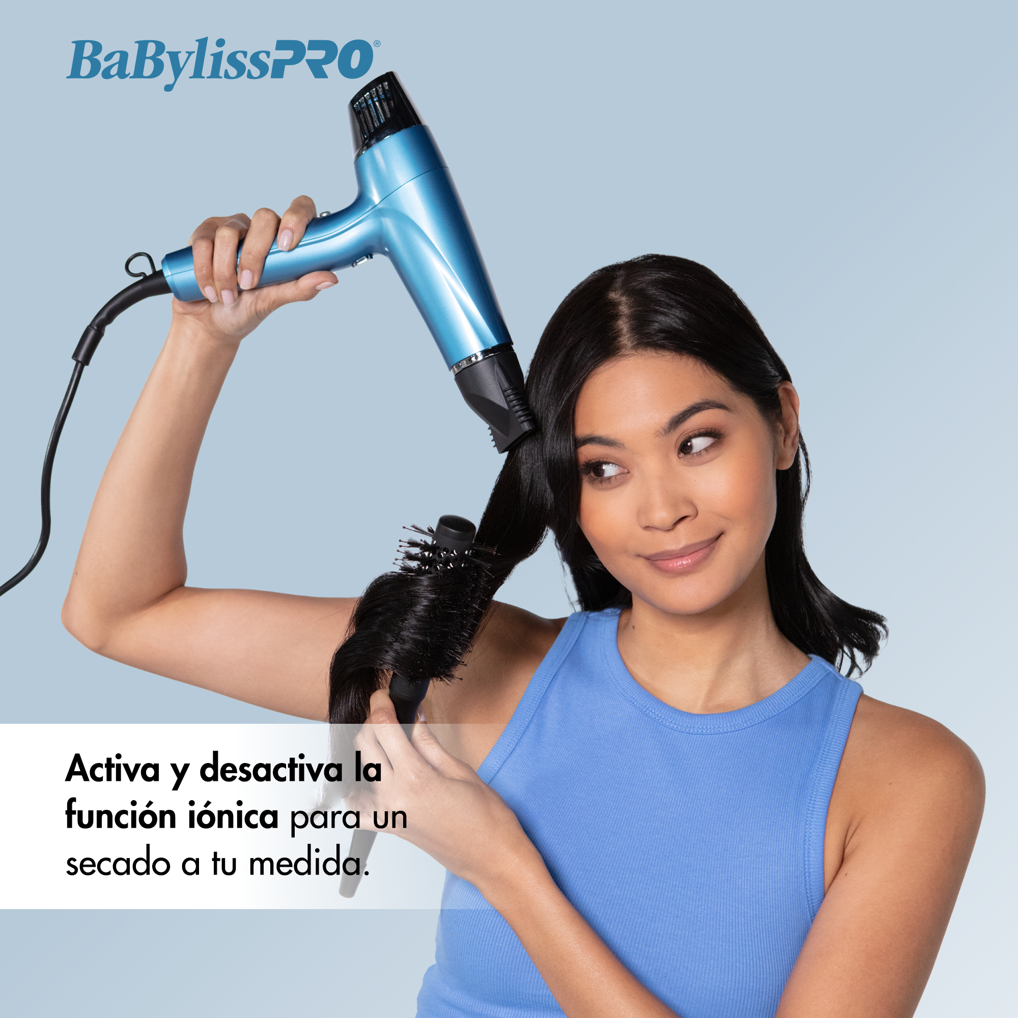 Secador profesional de alta velocidad con tecnología iónica doble BaBylissPRO® Nano Titanium™
